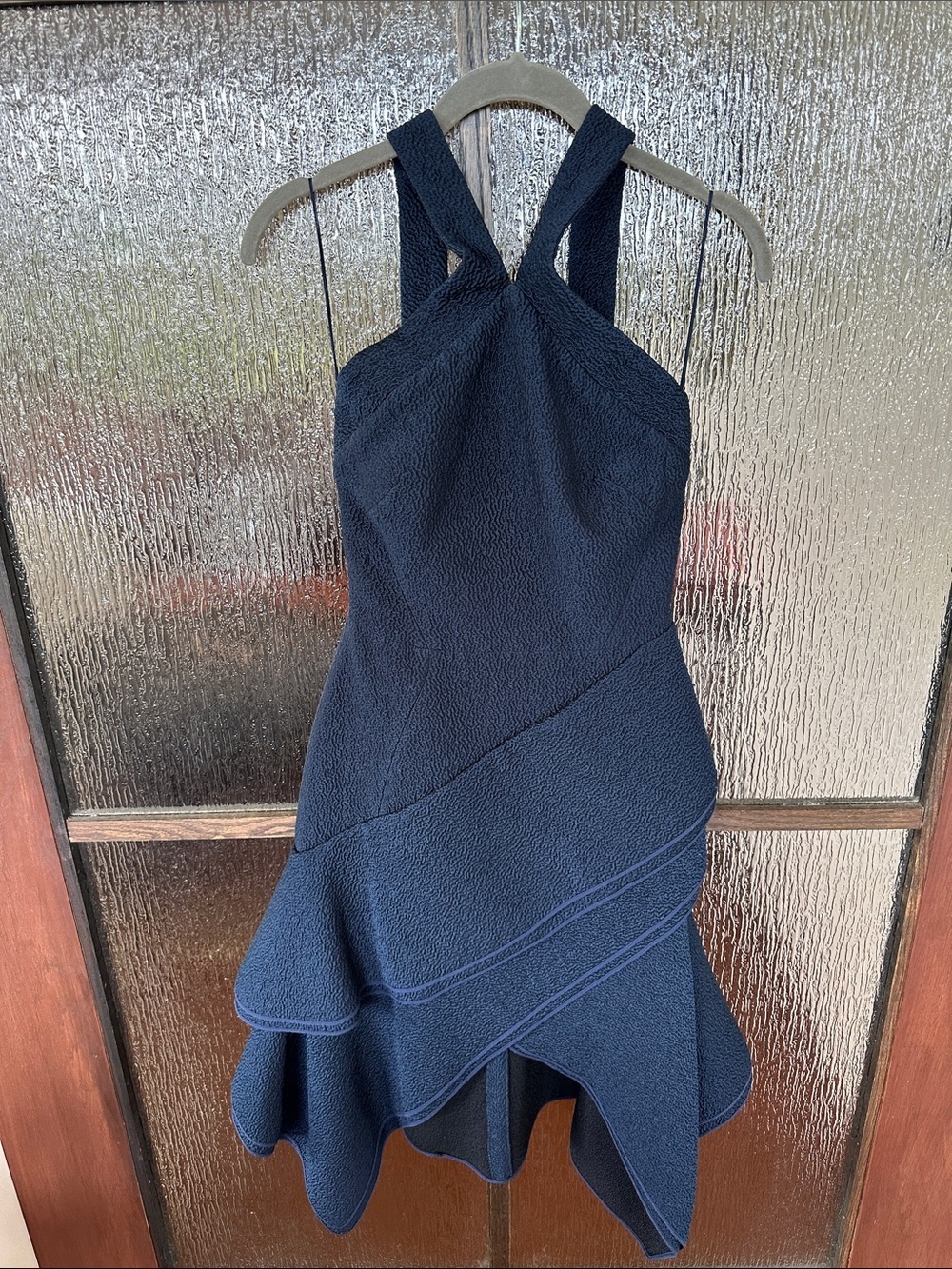 Antonio Berardi Navy Halter Asymmetrical Dress size 38 or US 2. - Picture 9 of 13